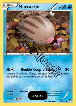 Carte Pokémon Marcacrin Reverse n°26 de la série Tempête Plasma