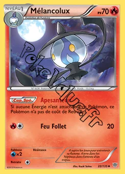 Carte Pokémon Mélancolux n°22 de la série Tempête Plasma