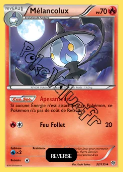 Carte Pokémon Mélancolux Reverse n°22 de la série Tempête Plasma