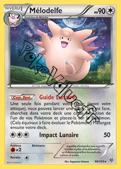 Carte Pokémon Mélodelfe n°98 de la série Tempête Plasma