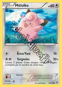 Carte Pokémon Mélofée n°97 de la série Tempête Plasma