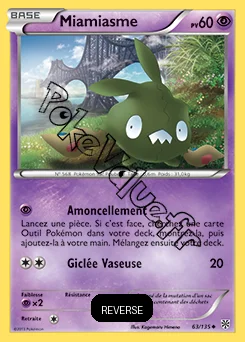 Carte Pokémon Miamiasme Reverse n°63 de la série Tempête Plasma