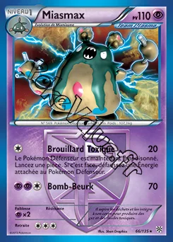 Carte Pokémon Miasmax n°66 de la série Tempête Plasma