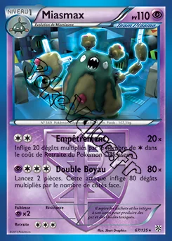 Carte Pokémon Miasmax n°67 de la série Tempête Plasma