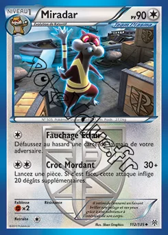 Carte Pokémon Miradar n°112 de la série Tempête Plasma