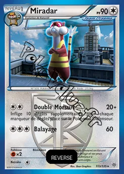 Carte Pokémon Miradar Reverse n°113 de la série Tempête Plasma