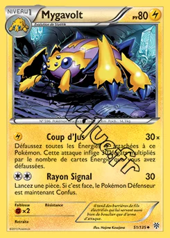Carte Pokémon Mygavolt n°51 de la série Tempête Plasma
