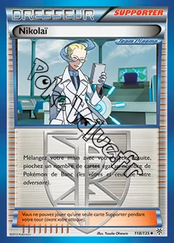 Carte Pokémon Nikolaï n°118 de la série Tempête Plasma