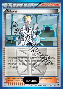 Carte Pokémon Nikolaï Reverse n°118 de la série Tempête Plasma