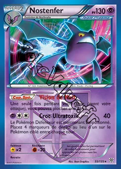Carte Pokémon Nostenfer n°55 de la série Tempête Plasma