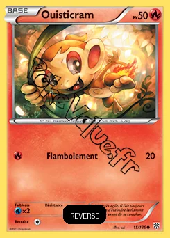 Carte Pokémon Ouisticram Reverse n°15 de la série Tempête Plasma