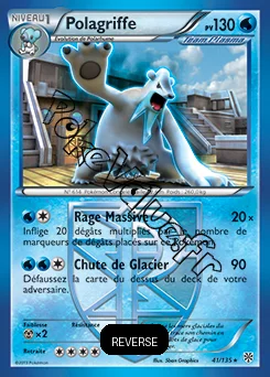 Carte Pokémon Polagriffe Reverse n°41 de la série Tempête Plasma