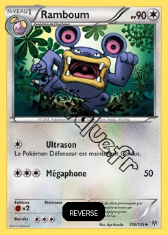 Carte Pokémon Ramboum Reverse n°106 de la série Tempête Plasma