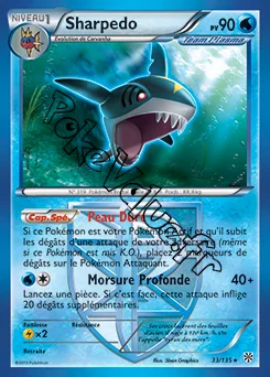Carte Pokémon Sharpedo  n°33 de la série Tempête Plasma
