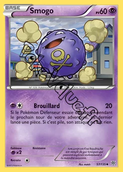 Carte Pokémon Smogo  n°57 de la série Tempête Plasma