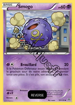 Carte Pokémon Smogo  Reverse n°57 de la série Tempête Plasma
