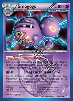 Carte Pokémon Smogogo n°58 de la série Tempête Plasma