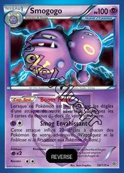 Carte Pokémon Smogogo Reverse n°58 de la série Tempête Plasma