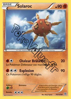 Carte Pokémon Solaroc n°74 de la série Tempête Plasma