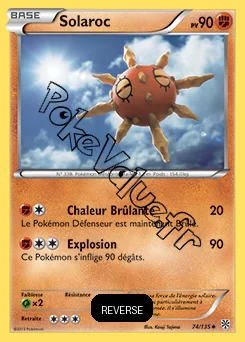 Carte Pokémon Solaroc Reverse n°74 de la série Tempête Plasma