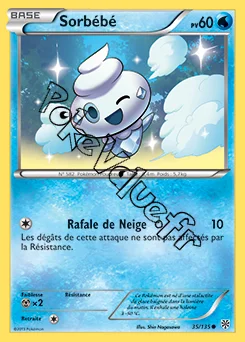 Carte Pokémon Sorbébé n°35 de la série Tempête Plasma
