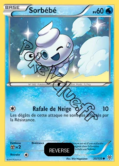 Carte Pokémon Sorbébé Reverse n°35 de la série Tempête Plasma