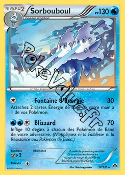 Carte Pokémon Sorbouboul n°37 de la série Tempête Plasma