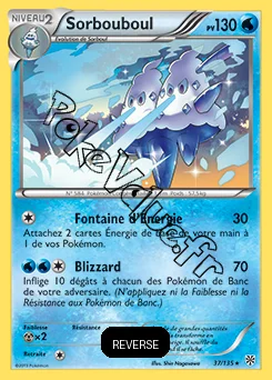 Carte Pokémon Sorbouboul Reverse n°37 de la série Tempête Plasma