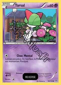 Carte Pokémon Tarsal Reverse n°59 de la série Tempête Plasma
