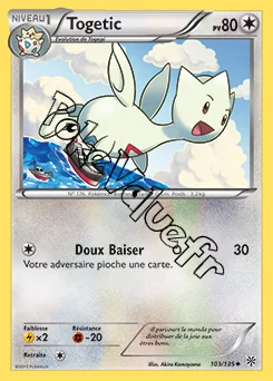 Carte Pokémon Togetic  n°103 de la série Tempête Plasma
