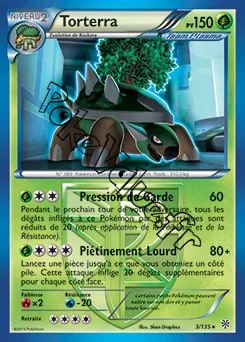 Carte Pokémon Torterra  n°3 de la série Tempête Plasma