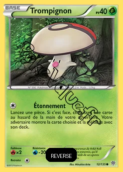 Carte Pokémon Trompignon Reverse n°12 de la série Tempête Plasma