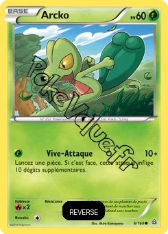 Carte Pokémon Arcko  Reverse n°6 de la série Primo Choc