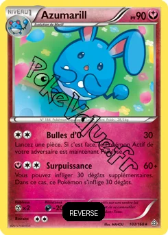 Carte Pokémon Azumarill  Reverse n°103 de la série Primo Choc