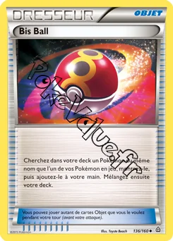Carte Pokémon Bis Ball n°136 de la série Primo Choc