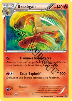 Carte Pokémon Blaziken  n°28 de la série Primo Choc