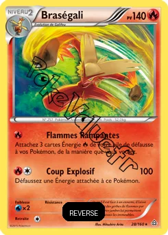 Carte Pokémon Blaziken  Reverse n°28 de la série Primo Choc