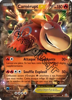Carte Pokémon Camerupt EX  n°29 de la série Primo Choc