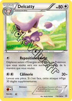 Carte Pokémon Delcatty  n°114 de la série Primo Choc