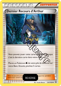 Carte Pokémon Dernier Recours d'Arthur Reverse n°124 de la série Primo Choc