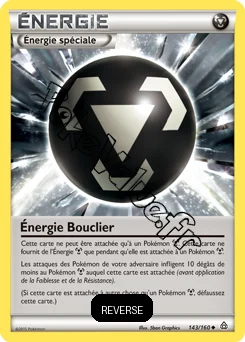 Carte Pokémon Énergie Bouclier Reverse n°143 de la série Primo Choc
