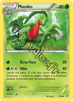 Carte Pokémon Grovyle  n°7 de la série Primo Choc