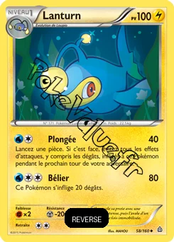 Carte Pokémon Lanturn  Reverse n°58 de la série Primo Choc
