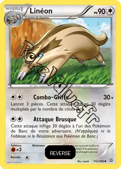 Carte Pokémon Linoone  Reverse n°112 de la série Primo Choc