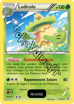 Carte Pokémon Ludicolo  Reverse n°12 de la série Primo Choc
