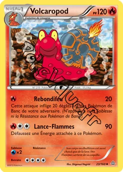 Carte Pokémon Magcargo  n°23 de la série Primo Choc
