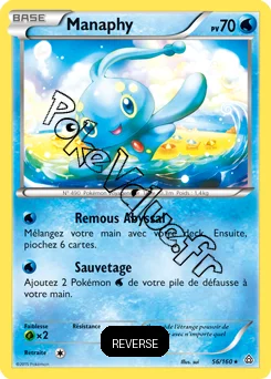 Carte Pokémon Manaphy  Reverse n°56 de la série Primo Choc