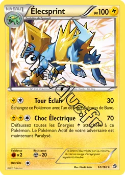 Carte Pokémon Manectric  n°61 de la série Primo Choc