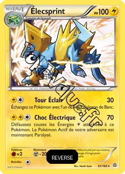 Carte Pokémon Manectric  Reverse n°61 de la série Primo Choc