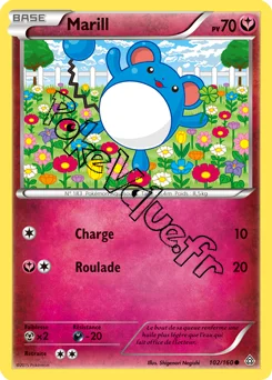 Carte Pokémon Marill  n°102 de la série Primo Choc